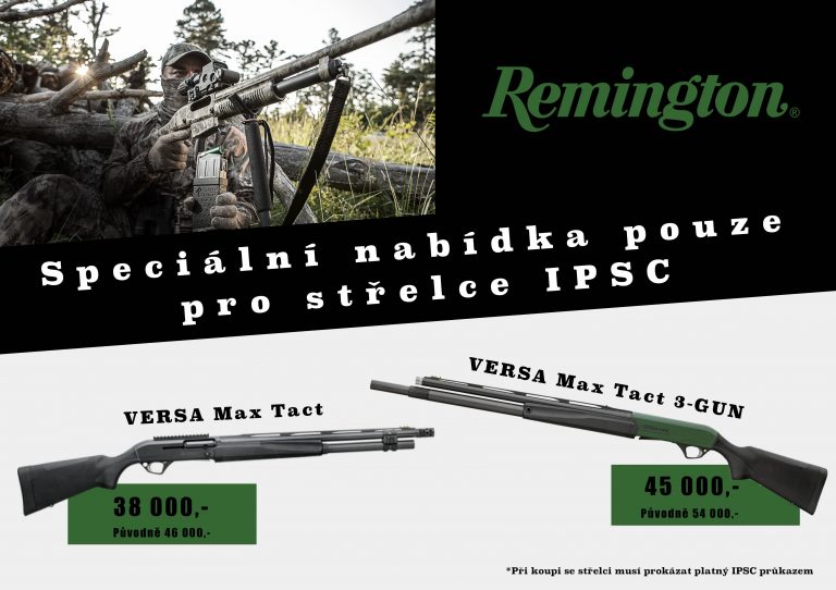 Brokovnice Remington za speciální ceny pro střelce IPSC!